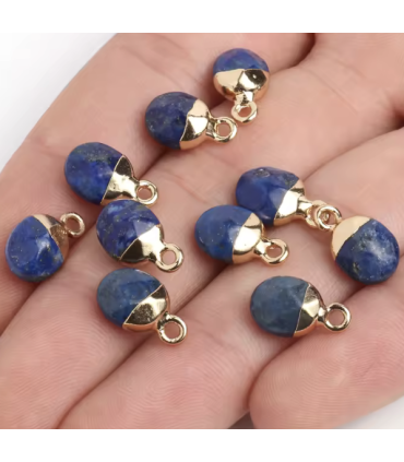 Pendentif pierre  bélière dorée - LAPIS LAZULI