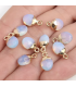 Pendentif pierre  bélière dorée - OPAL