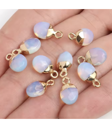 Pendentif pierre  bélière dorée - OPAL