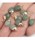 Pendentif pierre bélière dorée - AVENTURINE