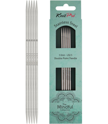 KnitPro - Mindful Collection - Aiguilles doubles pointes 15cm - 3mm