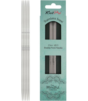 KnitPro - Mindful Collection - Aiguilles doubles pointes 15cm - 2,5mm