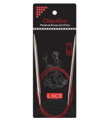 CHIAOGOO - Aiguilles Circulaires Fixes Metal Red - 80 Cm - 4mm