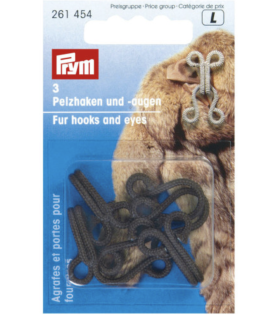 PRYM : Agrafes fourrure - Marron