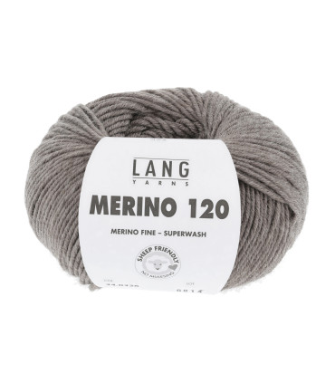 LANG YARNS Merino 120 - BEIGE FONCÉ CHINÉ