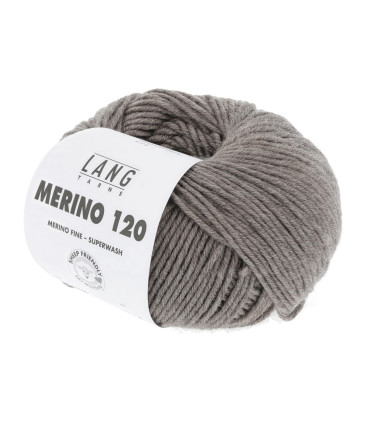 LANG YARNS Merino 120 - BEIGE FONCÉ CHINÉ