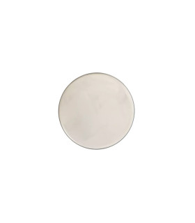 Bouton métallique plat - 18mm - ARGENT