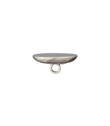 Bouton métallique plat - 25mm - ARGENT