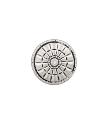 Bouton métal Argent Rosace - 23mm