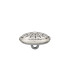 Bouton métal Argent Rosace - 23mm