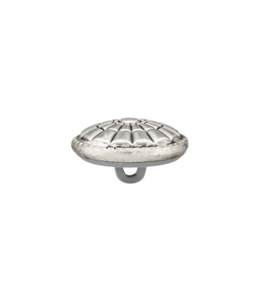 Bouton métal Argent Rosace - 23mm