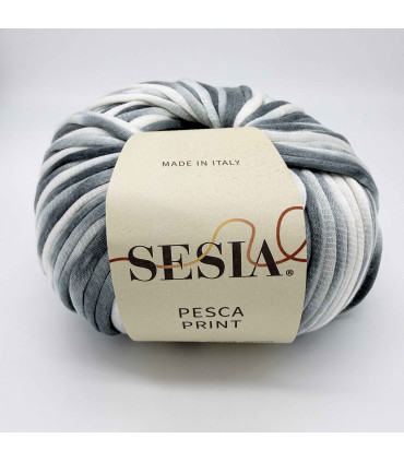 SÉSIA - Pesca Print - VERT DE GRIS