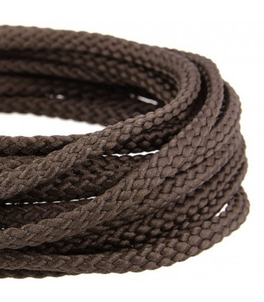 Cordon damier 6mm - Marron