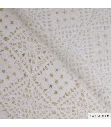 Katia - Coton façon Granny square au crochet - NATUREL