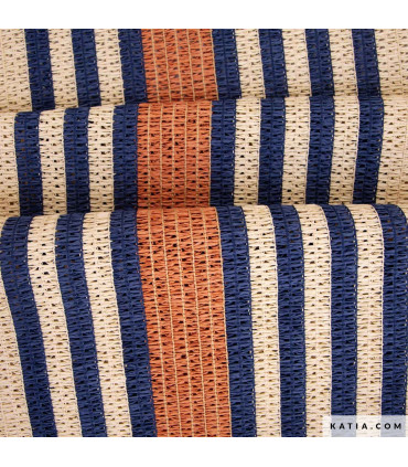 KATIA : Raphia Tissé - INDIGO ROUILLE
