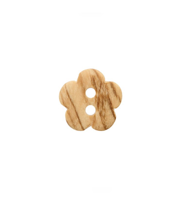 Bouton en bois - Fleur - 12mm
