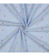POPPY - Coton rayé bleu à plumetis