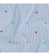POPPY - Coton rayé bleu à plumetis