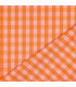 POPPY - Coton Vichy Orange et Saumon