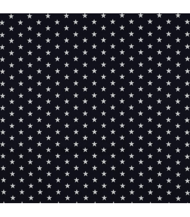 Popeline de Coton - Étoiles - NAVY