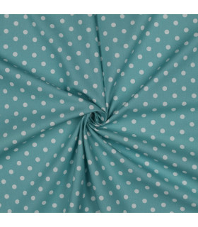 Popeline de Coton - Pois - CELADON