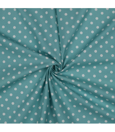 Popeline de Coton - Pois - CELADON
