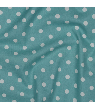 Popeline de Coton - Pois - CELADON