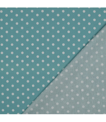 Popeline de Coton - Pois - CELADON