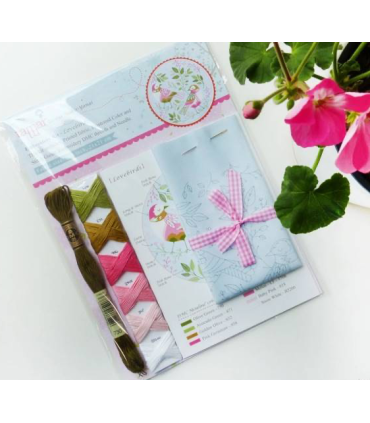 Kit Broderie - LOVE BIRDS - 21x21cm