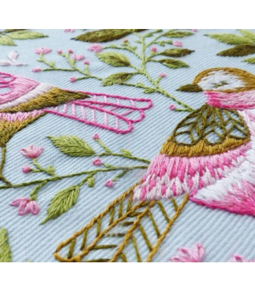 Kit Broderie - LOVE BIRDS - 21x21cm