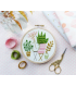 Kit Broderie - Pink & Green Houseplants - 16x16cm