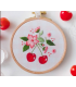 Kit Broderie - Sweet Cherries -16x16cm