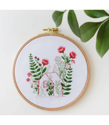 kit Broderie - Between The flowers  -21x21cm