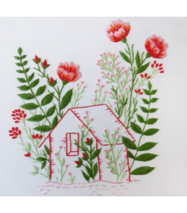 kit Broderie - Between The flowers  -21x21cm