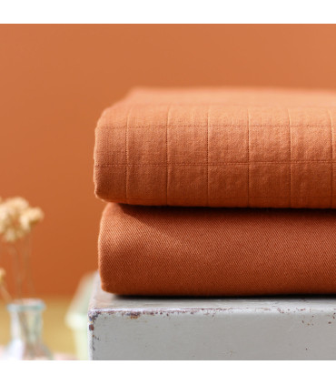 MAISON NAÏVE - Tissu Coton Matelassé - CANNELLE