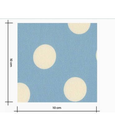 SINGULIÈRE par COUSETTE : Viscose - Jolis Pois CIEL