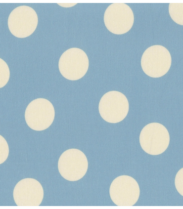 SINGULIÈRE par COUSETTE : Viscose - Jolis Pois CIEL
