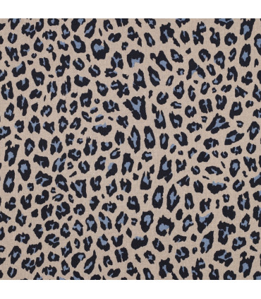 Lin Viscose - Léopard - CAMEL