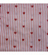 Coton Indien - Belle - rayé ROSE coeur ROUGE