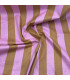 Coton Indien - RAYAH - grosses rayures ROSE/CAMEL