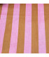 Coton Indien - RAYAH - grosses rayures ROSE/CAMEL