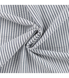 Seersucker rayé BLEU et MARINE