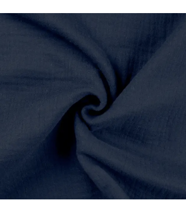 DOUBLE GAZE de coton - BLEU JEAN
