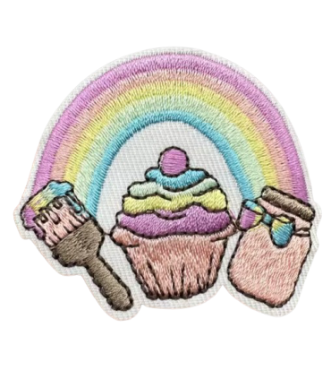 THERMOCOLLANT - Arc en ciel Muffin - PASTEL