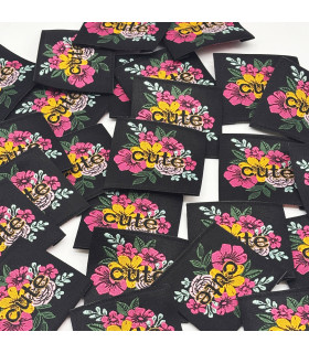 Étiquette tissée à coudre : Cute - NOIR