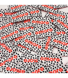 Etiquette Tissée à coudre : Amore - FLUO