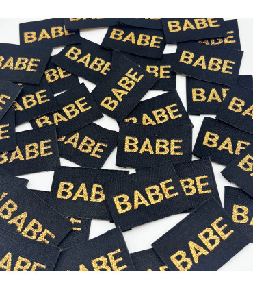 Étiquette Lurex à coudre : Babe Noir