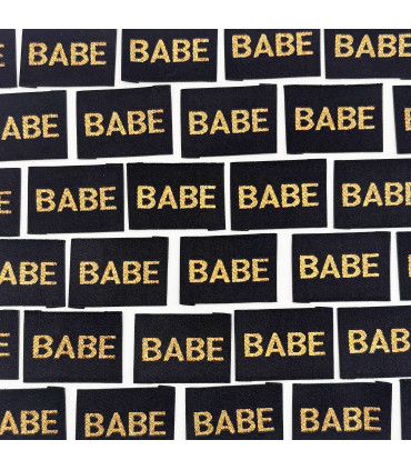 Étiquette Lurex à coudre : Babe Noir