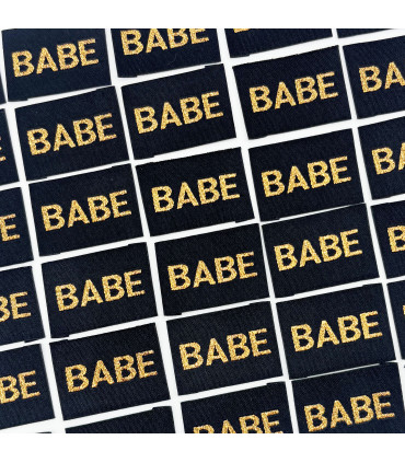 Étiquette Lurex à coudre : Babe Noir