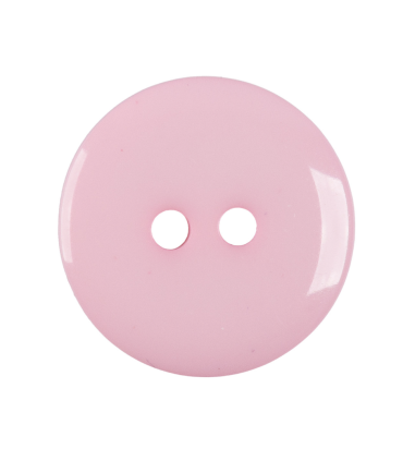 Bouton Couture Polyester Brillant 12mm - ROSE BONBON